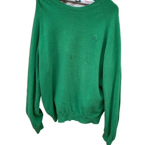 VINTAGE 100% Wool Burberry Sweater Green XXL - Picture 10 of 10